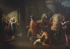 King Edgar's First Interview with Queen Elfrida (Aelfryth) by William Hamilton