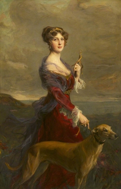 Lady Edith Helen Chaplin, Marchioness of Londonderry (1878-1959) with her Favourite Hound, Fly