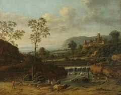 Landscape and Waterfall by Johann Christian Vollerdt