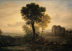 Landscape with Jacob, Rachel and Leah at the Well (Morning) by Claude Lorrain
