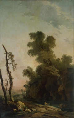 Landscape with Rocks by Hubert Robert