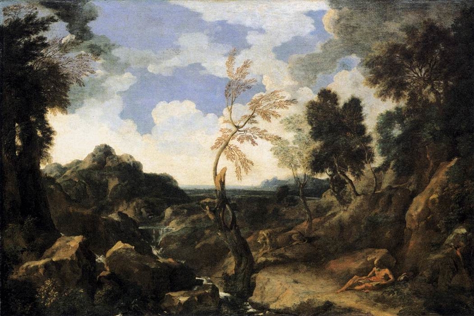 Landscape with Saint Jerome and the Lion