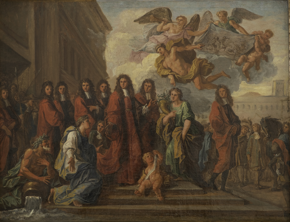 Les échevins parisiens quittent l'Hôtel de Ville pour se rendre à Notre-Dame assister au Te Deum, à l'occasion de la victoire de Seneffe (1674)
