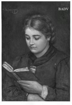 Lesendes Mädchen by Franz Defregger