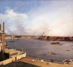 London: The Thames and the City of London from Richmond House by Canaletto
