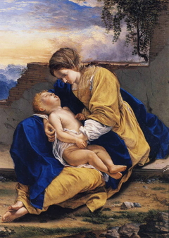 Madonna and Child in a Landscape by Orazio Gentileschi