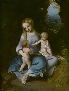 Madonna and Child with the Young Saint John by Antonio da Correggio