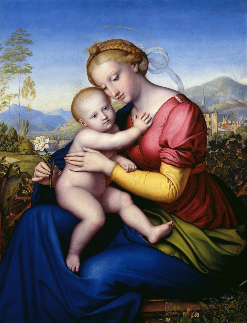 Madonna mit Kind und Papagei