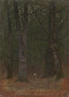 Man in the Woods by László Mednyánszky