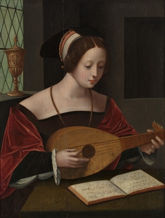 Maria Magdalene singing with the lute