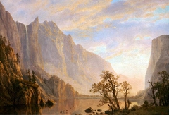 Mountain and River Scene by Albert Bierstadt
