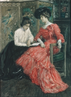 Mrs. F. Luis Mora and Her Sister by F Luis Mora