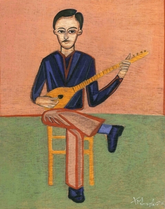 Musician with tanboura