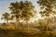 Natives on the Ouse River, Van Diemen's Land by John Glover