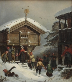 Norwegian Christmas Tradition by Adolph Tidemand
