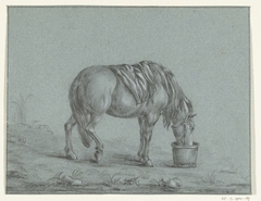 Paard etend uit een bak, naar rechts by Jean Bernard