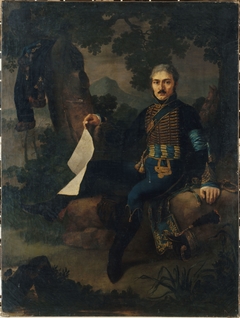 Portrait du Capitaine Dousse, officier des hussards by Pastor