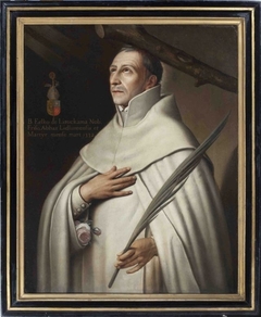 Portrait historié van Eelco Ferdinand v.d.Laen(?)als abt Eelco v. Liauckama
