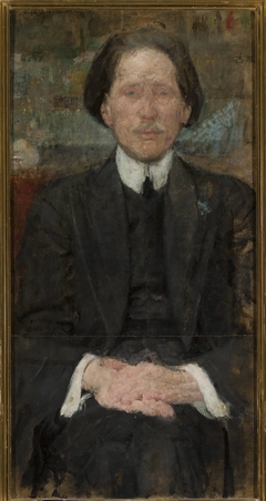 Portrait of a young man in black
