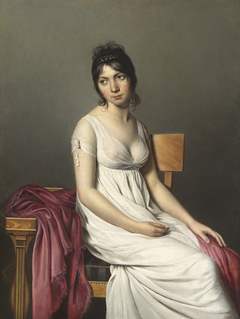 Portrait of a Young Woman in White by Anonymous