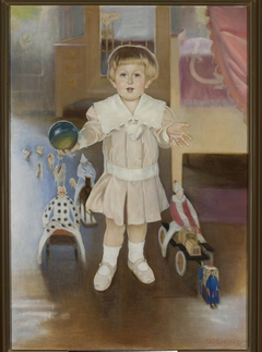 Portrait of Adam Gubrynowicz (1906–?) as a child by Stanisław Dębicki
