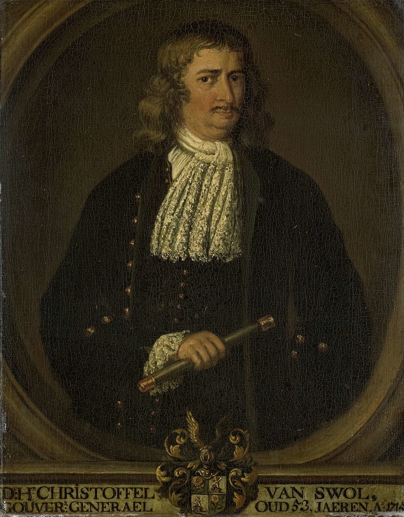 Portrait of Christoffel van Swoll (Swol, Zwol), Governor-General of the Dutch East Indies