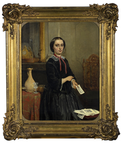 Portrait of Hilligje Diephuis (1835-1912) by Jan Hindrik Kiewiet de Jonge