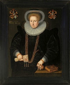 Portrait of His Hesselsdr. van Emingha (1580-....), echtgenote van Haringh van Sytzama by Master of the Portrait of Adie Lambertsz