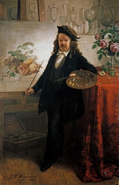 Portrait of  Johann Wilhelm Preyer by Johann Peter Hasenclever
