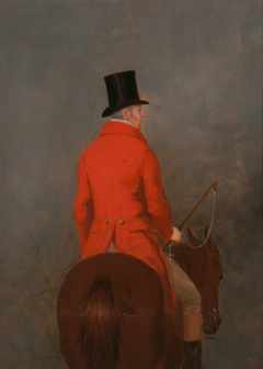 Portrait of Thomas Cholmondeley, first Lord Delamere, on His Hunter (study for "The Cheshire Hunt at Tatton Park") by Henry Calvert