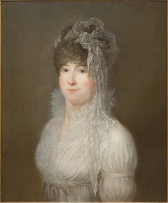 Portret van Cornelia Johanna van Nellesteyn (1782-1842), echtgenote van Johan Steengracht van Oostkapelle by Christiaan van Geelen