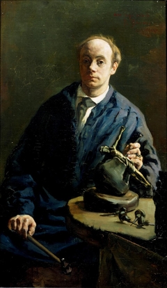Portret van de Utrechtse edelsmid Jan Hendrik Brom (1860-1915) by Anthon van Rappard