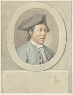 Portret van Jacob van Dijk, in ovaal, naar rechts by Unknown Artist