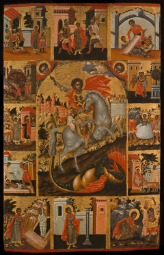 Saint Georges terrassant le dragon et scènes de sa vie