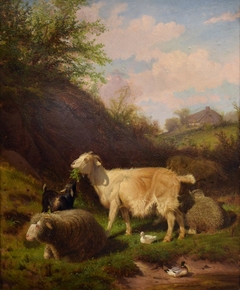 Sheep and Goat by Peter Moran