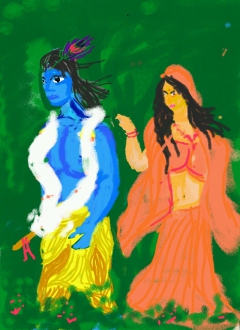 shree krishna with shree radha by Pallav Anand