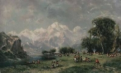 Sioux Encampment in the Rocky Mountains