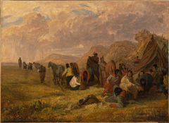 Sioux Indians Breaking Up Camp by Seth Eastman