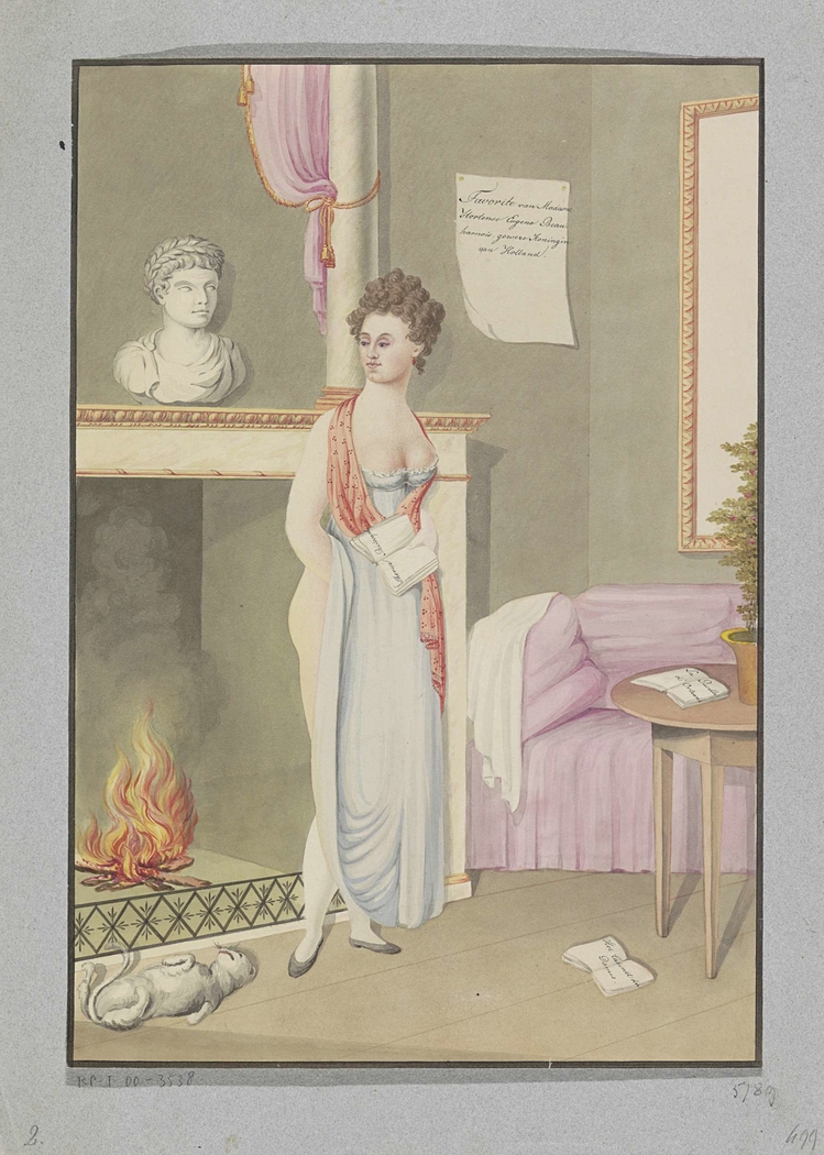 Spotprent op koningin Hortense, na 1810