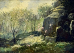 Spring Landscape by Gustave Courbet