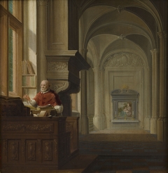 St. Jerome as Doctor of the Latin Church in his study by Hendrik van Steenwijk II