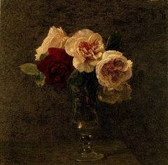 Still Life: Pink and red Roses by Henri Fantin-Latour