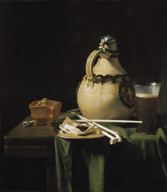 Still Life with Earthenware Jug and Clay Pipes