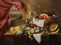 Still life with imaginary view