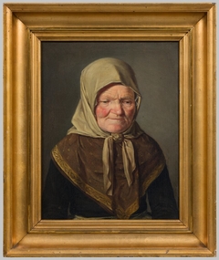 Study of an Old Woman with a Huckle and a Shawl by Johan Vilhelm Gertner