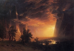 Sunset in the Yosemite Valley by Albert Bierstadt