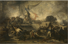 The Algeciras at the Battle of Trafalgar by Hendrik Frans Schaefels