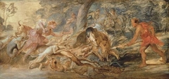 The Calydonian boar hunt by Peter Paul Rubens