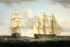 The Capture of the French Frigate Le Serene by the English Frigate Boreas by Thomas Whitcombe