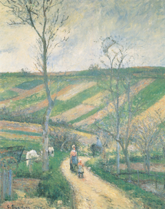 The Fond-de-L'Hermitage, Pontoise by Camille Pissarro